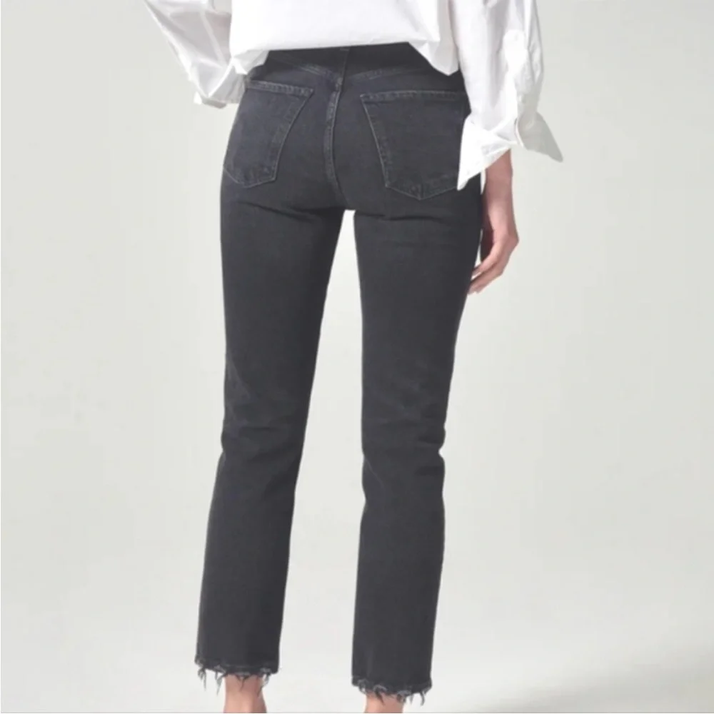 Citizens of Humanity Premium Vintage Black Jolene Distressed Denim Straight Leg